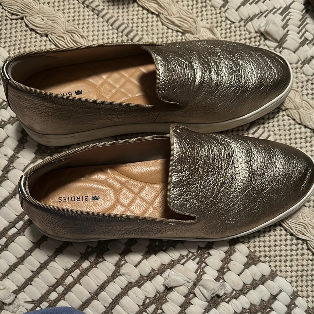 Birdies Metallic Slip-On Loafers